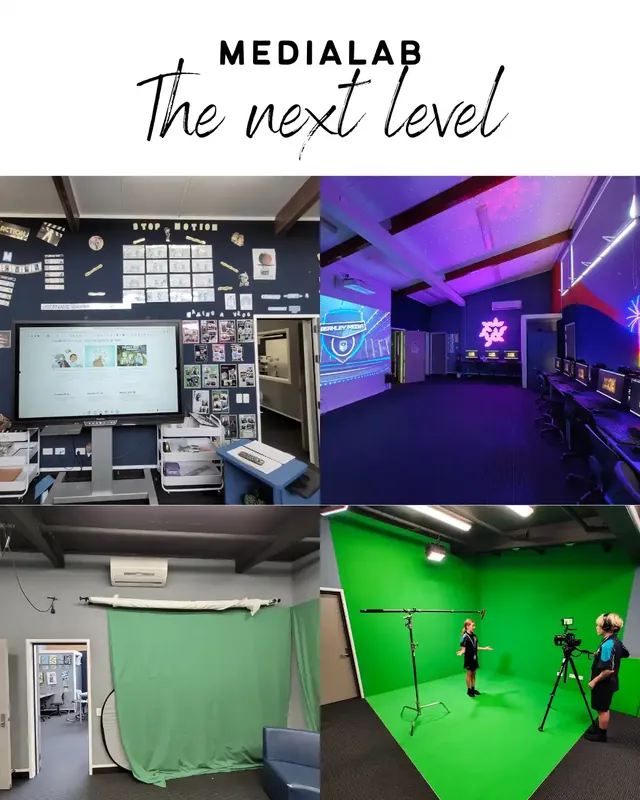Collage of the MediaLab teaching spaces at Capital E
