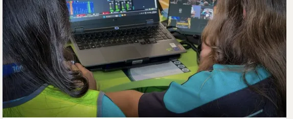 Student production crew operating vMix during a Berkley TV live production